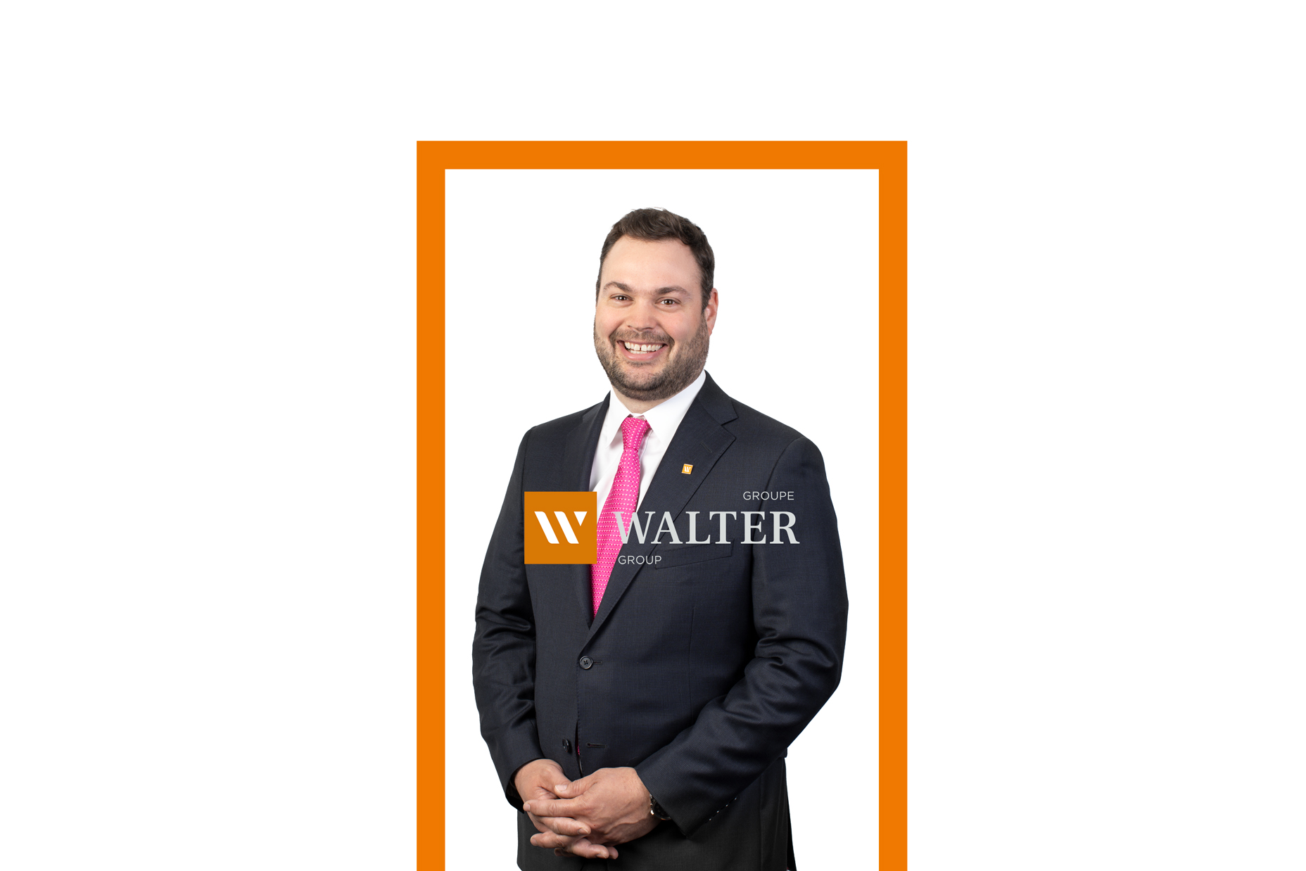 Photographie corporative homme en complet, Corporate picture man in suit for Walter Group Walter, Montréal Canad