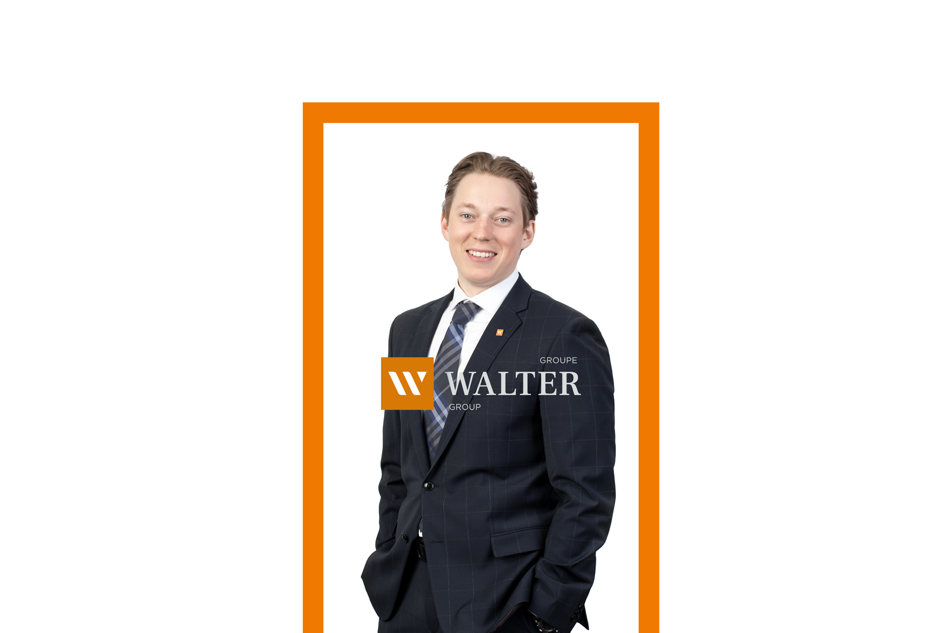 Photographie corporative homme en complet, Corporate picture man in suit for Walter Group Walter, Montréal Canad